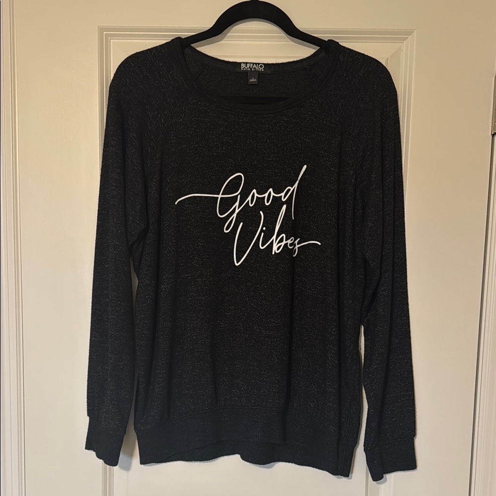 Buffalo black 'Good Vibes' Long-sleeve Shirt